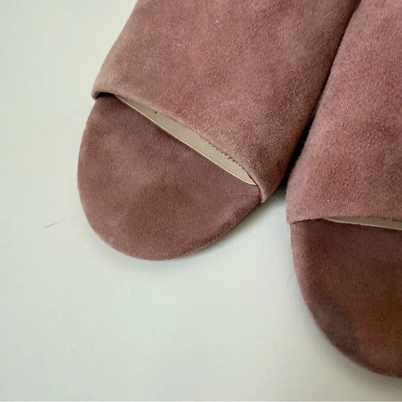 SEYCHELLES Dusty Rose Suede Leather Block Heel Mules—SZ. 7.5 - Picture 13 of 17